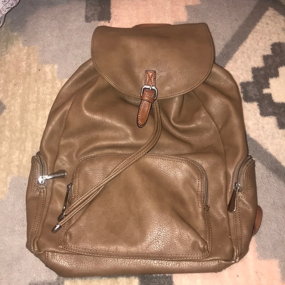 Brown Leather Backpack main image 3